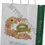 Beyaz kağıt poşet