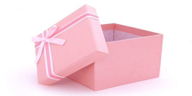 Pembe hediyelik mukavva karton kutu