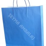 beyaz kraf poşet mavi