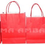 baskısız kırmızı kraft poşet